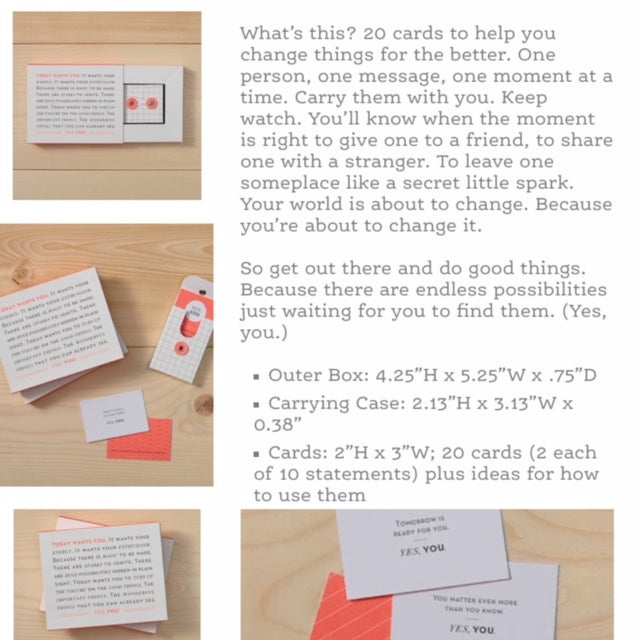 Yes, YOU cards to inspire, encourage, and share love
