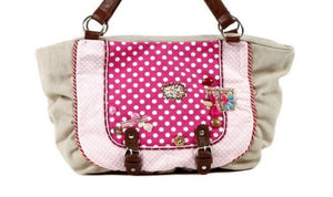 Nicole Lee USA Nikky handbag Satchel style khaki with great details