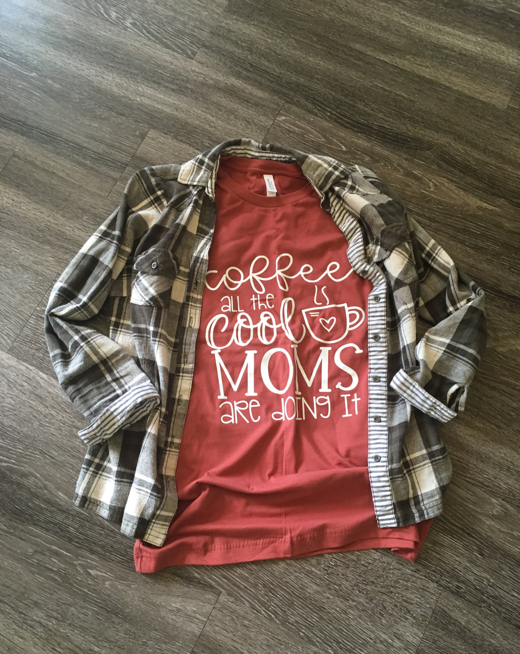 Coffee Mom T-Shirts Tee Shirts Bella (Two color choices) Coffee All The Cool Moms are Doing IT