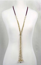 Gold & Burgundy Necklace Lead & Nickel Free