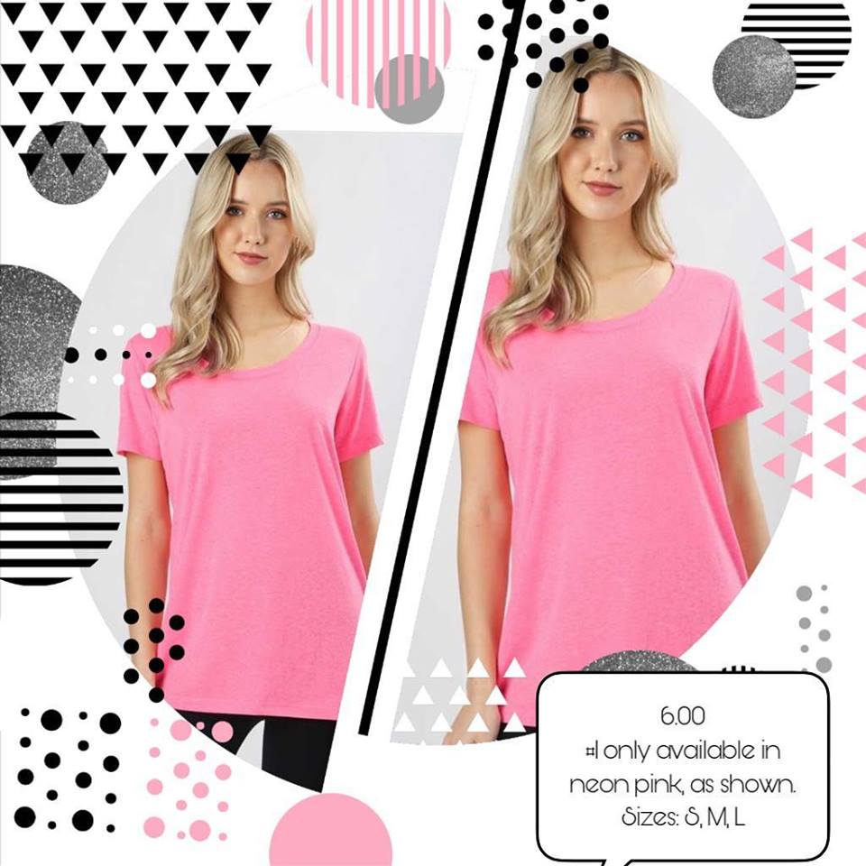 Short sleeved neon pink T-shirt tee heathered